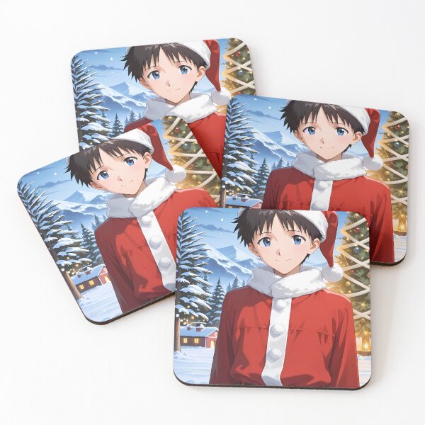 Item preview, Shinji Ikari Neon Genesis Evangelion Santa Night Tree Glow designed and sold by B5fivemerch.