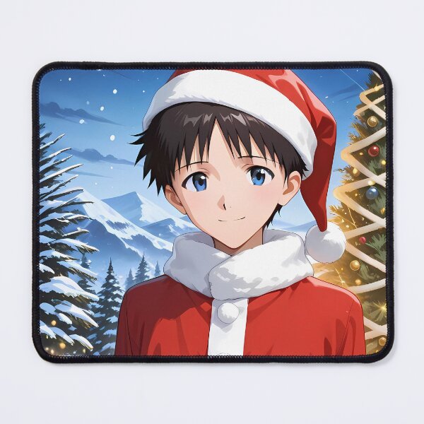 Item preview, Shinji Ikari Neon Genesis Evangelion Santa Night Tree Glow designed and sold by B5fivemerch.