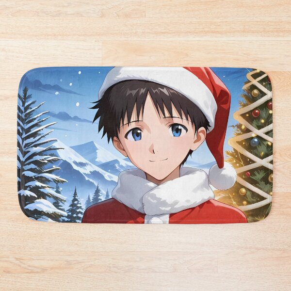 Item preview, Shinji Ikari Neon Genesis Evangelion Santa Night Tree Glow designed and sold by B5fivemerch.