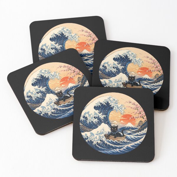 Item preview, Funny Bombay Cat Captain Japanese Kanagawa Wave Japan Boat Mom Dad Kids designed and sold by FurryHavenPH.