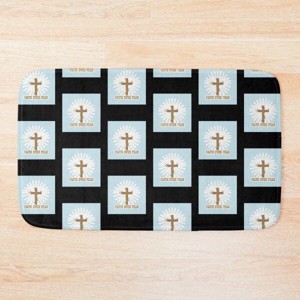Item preview, Majestic Wooden Cross Faith Over Fear Inspiration designed and sold by Avery Lane Studios.