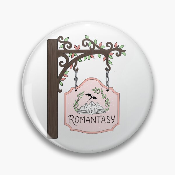 Item preview, Romantasy Hanging Sign Sticker | Fantasy Romance Book Lover | Bookish Cottagecore | Dragon Reader Aesthetic designed and sold by HappyStickerCoBookishStickers.