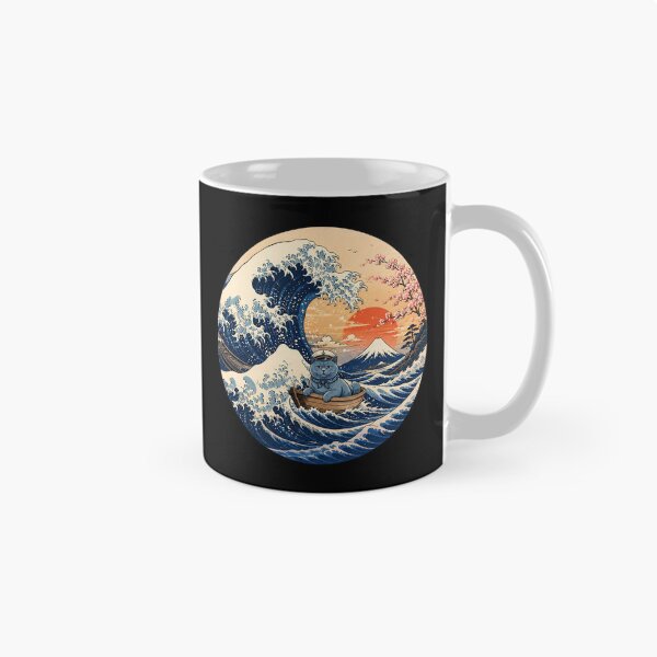 Item preview, Funny British Shorthair Cat Captain Japanese Kanagawa Wave Japan Boat Mom Dad Kids designed and sold by FurryHavenPH.
