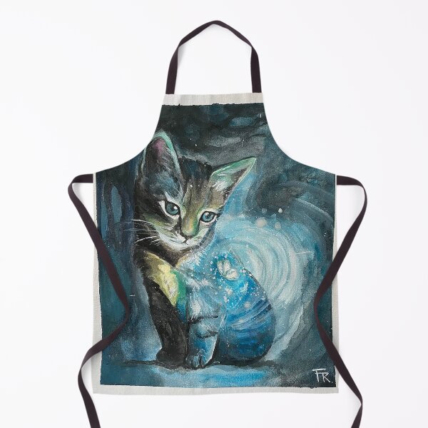 Item preview, Galaxy Cat Watercolor designed and sold by DeanGrahamArt.