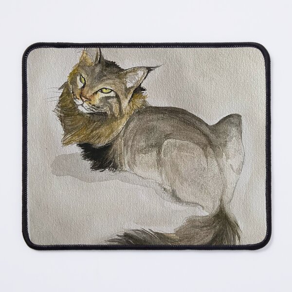 Item preview, Maine Coon Cat Watercolor designed and sold by DeanGrahamArt.