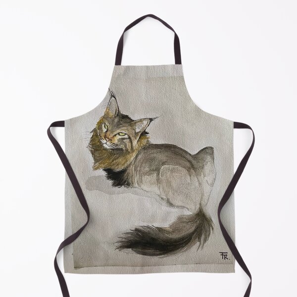 Item preview, Maine Coon Cat Watercolor designed and sold by DeanGrahamArt.