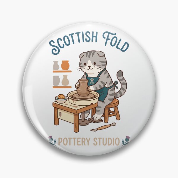 Item preview, Scottish Fold Pottery Studio Clay Ceramic Artisan designed and sold by PictoVibe.
