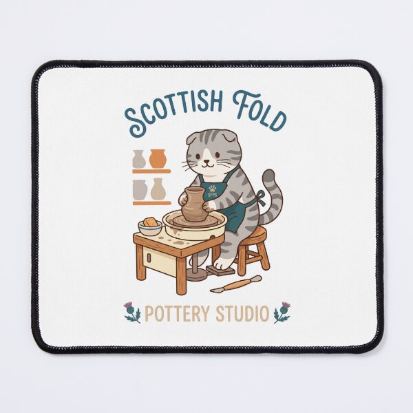 Item preview, Scottish Fold Pottery Studio Clay Ceramic Artisan designed and sold by PictoVibe.