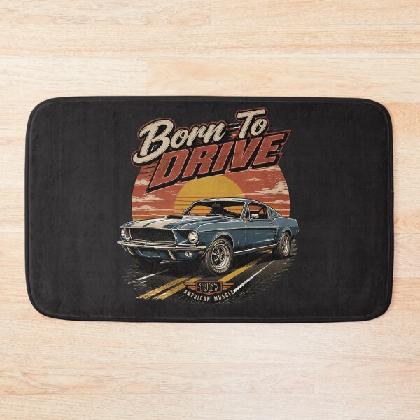 Item preview, Born To Drive 1967 American Muscle Car Vintage Sunset Retro Automotive T-Shirt designed and sold by QuirkyCloud Designs.