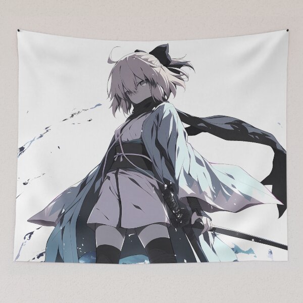 Item preview, Sakura Saber Okita Souji Fate Grand Order Ink Wave Stance designed and sold by PMartistStudio.