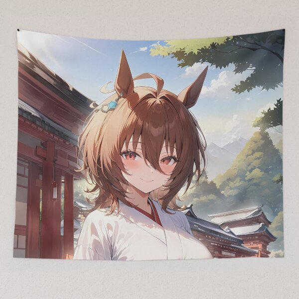 Item preview, Agnes Tachyon Uma Musume Miko Shrine Portrait designed and sold by PMartistStudio.