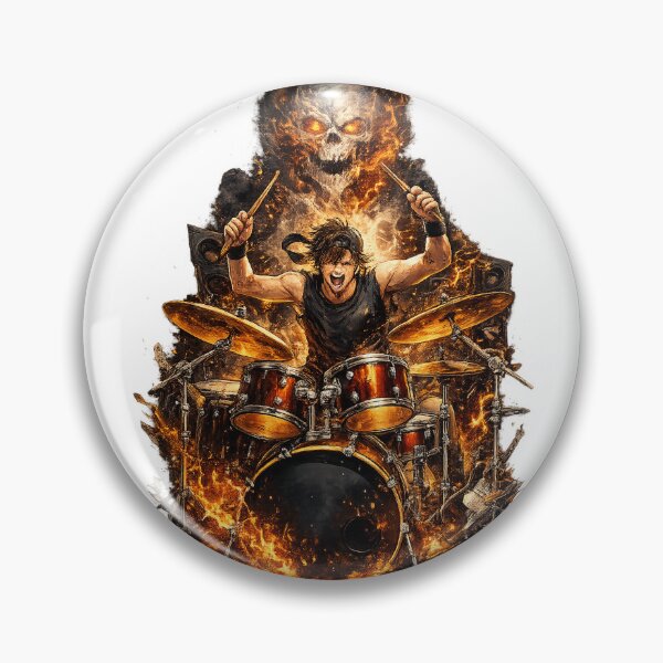 Item preview, drummer on fire  designed and sold by Looplk.