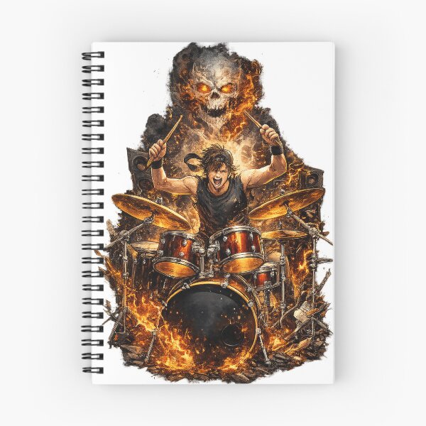 Item preview, drummer on fire  designed and sold by Looplk.