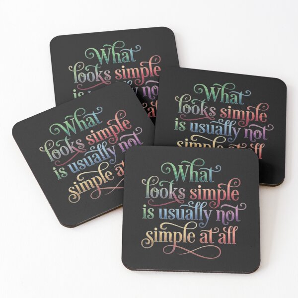 Item preview,  What Looks Simple Is Usually Not Simple At All Retro Vintry Off designed and sold by VintryOff.