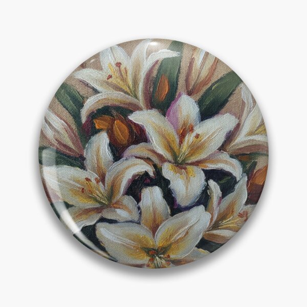Item preview, Vintage White Lilies | Elegant Floral Painting designed and sold by HeyHas.