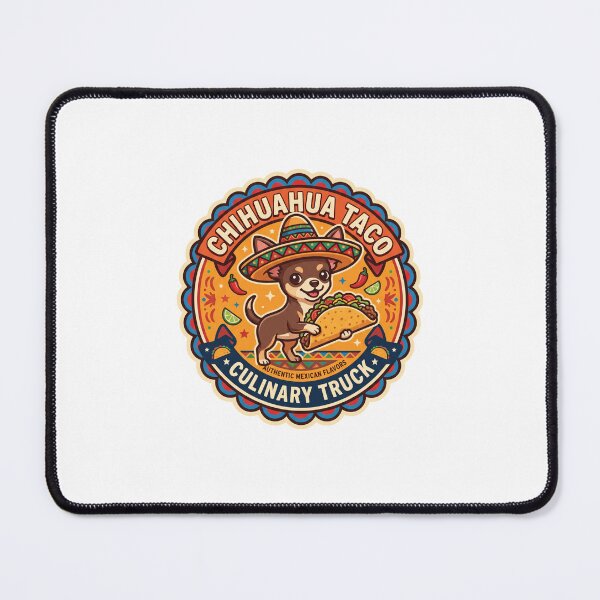Item preview, Chihuahua Taco Culinary Truck Sombrero Mexican Food designed and sold by PictoVibe.