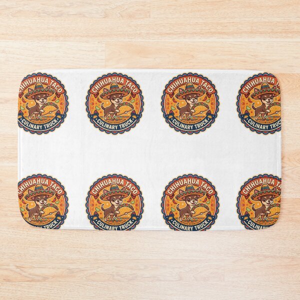 Item preview, Chihuahua Taco Culinary Truck Sombrero Mexican Food designed and sold by PictoVibe.