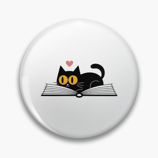 Item preview, Black Cat and Book Embroidered designed and sold by sailorjessiArt.