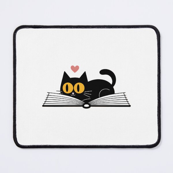 Item preview, Black Cat and Book Embroidered designed and sold by sailorjessiArt.