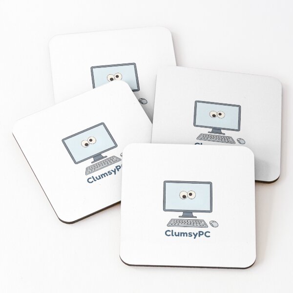Item preview, Clumsy PC Funny Googly Eyes Cute Computer IT Geek Cartoon designed and sold by ClumsyStudio.