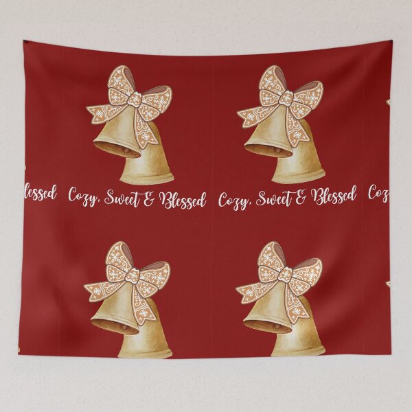 Item preview, Christmas Bells Throw Pillow Cover – Elegant Holiday Farmhouse Decor pillow, Christmas Decorative Accent designed and sold by JCozycorner.