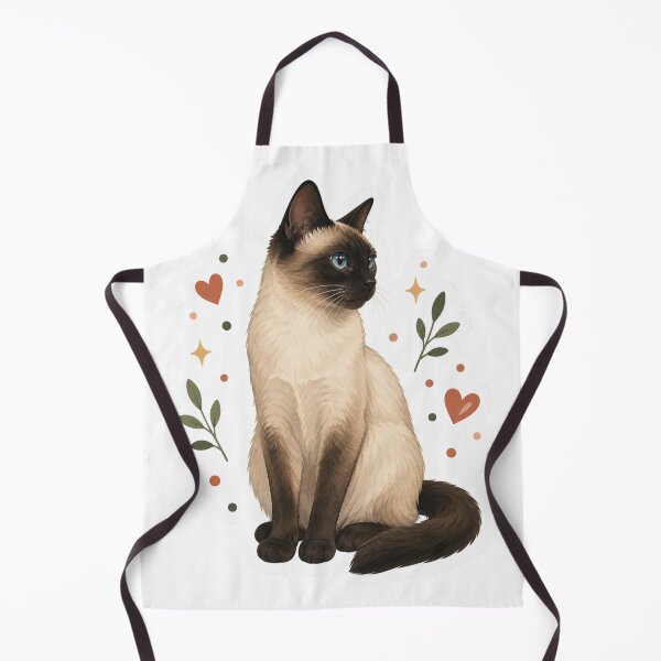 Item preview, Siamese Cat with Floral Accents designed and sold by RealEqEdit.