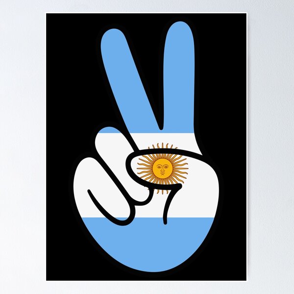 Item preview, Argentina Flag Peace Hand  designed and sold by teeperfect.