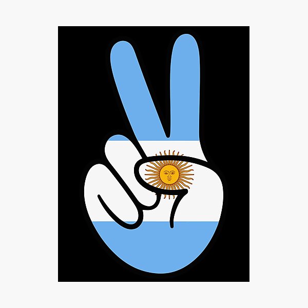 Item preview, Argentina Flag Peace Hand  designed and sold by teeperfect.