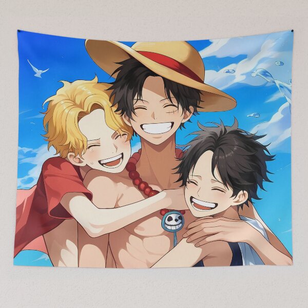 Item preview, Portgas D Ace One Piece Sunny Brotherhood Laughing Trio designed and sold by riadjamai.