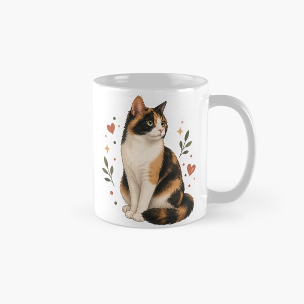 Item preview, Calico Cat with Floral Accents designed and sold by RealEqEdit.