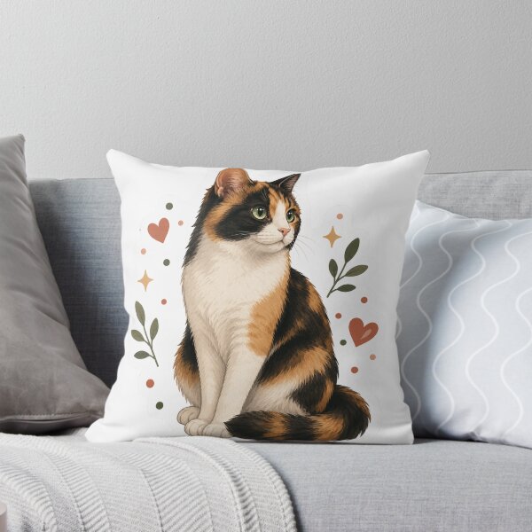 Item preview, Calico Cat with Floral Accents designed and sold by RealEqEdit.