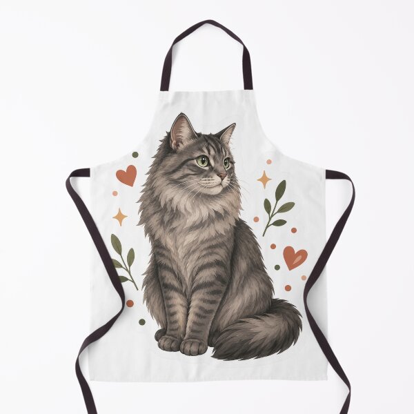 Item preview, Grey Tabby Cat with Floral Accents designed and sold by RealEqEdit.