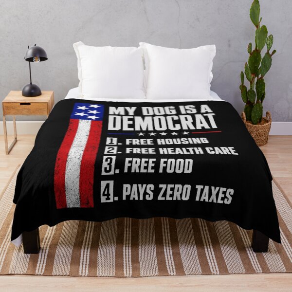 Item preview, My Dog is A Democrat Free Housing Humor designed and sold by AnitaBice.