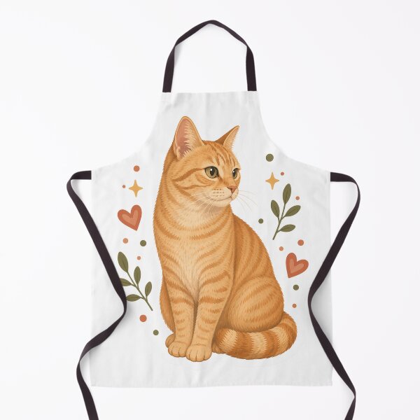 Item preview, Orange Tabby Cat with Floral Accents designed and sold by RealEqEdit.