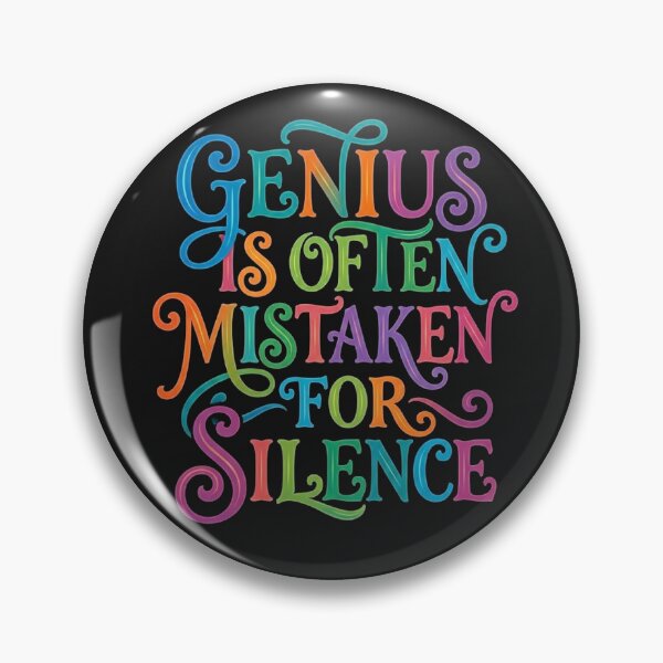 Item preview,  Genius Is Often Mistaken For Silence Introvert Vintry Off designed and sold by VintryOff.