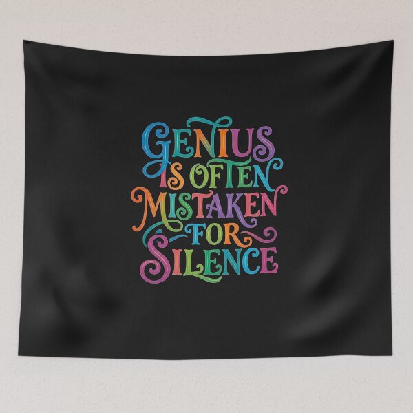 Item preview,  Genius Is Often Mistaken For Silence Introvert Vintry Off designed and sold by VintryOff.