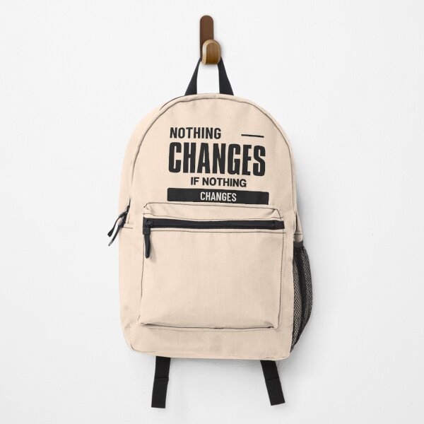 Item preview, Nothing Changes If Nothing Changes - Motivational Typographic Design designed and sold by StillArtStudio.