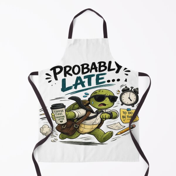 Item preview, Probably Late... – Funny Rushing Turtle Sticker designed and sold by Genzfirevibes.