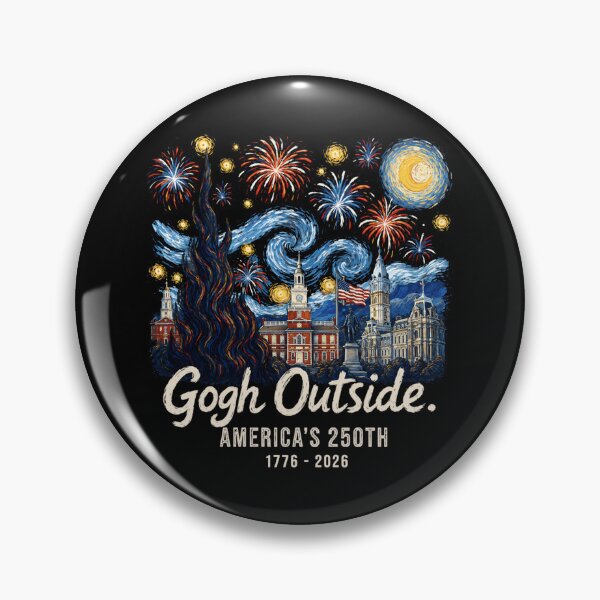 Item preview, Gogh Outside America's 250th 1776 2026 Starry Night USA designed and sold by AnitaBice.