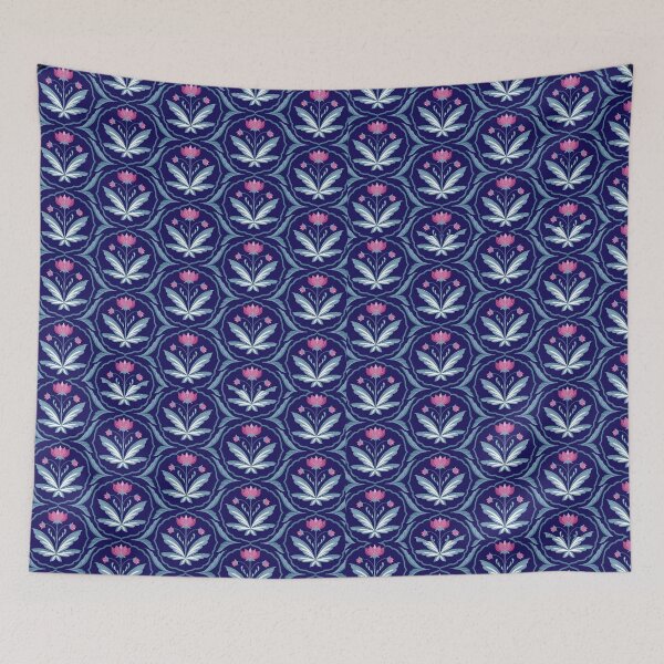 Item preview, Midnight Floral Botanical Pattern designed and sold by LyoniHERA.