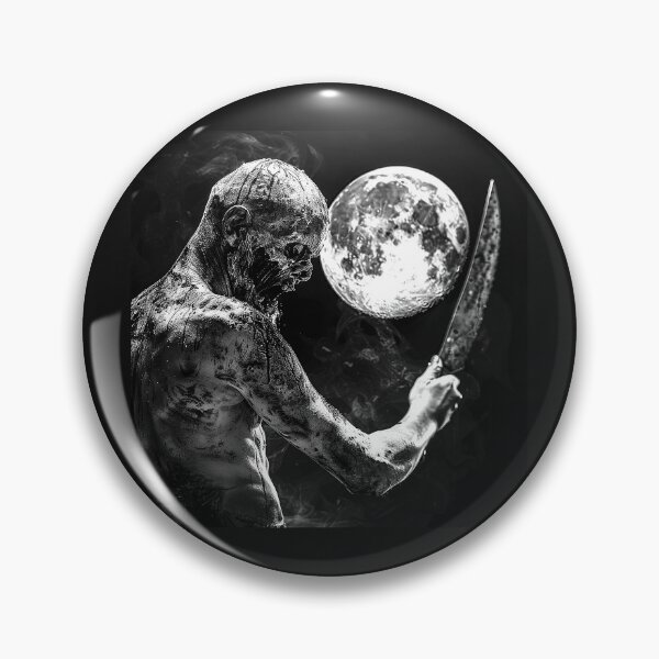 Item preview, Undead Knife Wielder Under Full Moon Gothic Horror Art designed and sold by inkoutninja.
