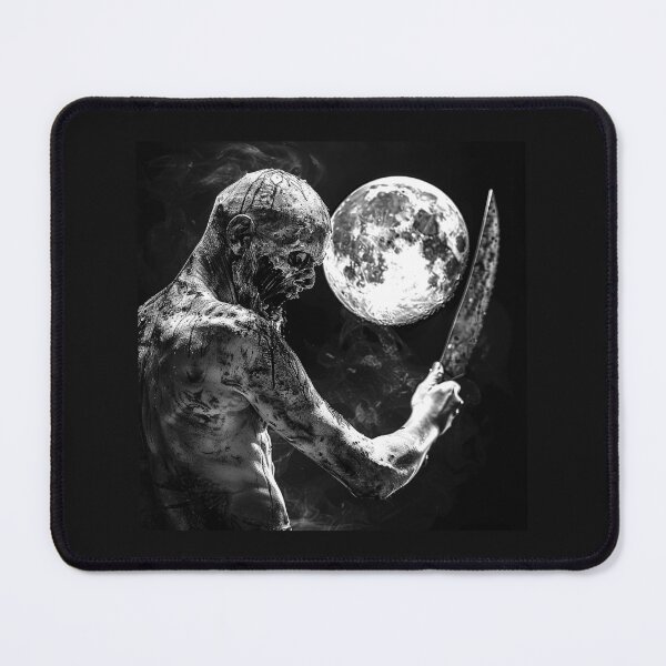 Item preview, Undead Knife Wielder Under Full Moon Gothic Horror Art designed and sold by inkoutninja.