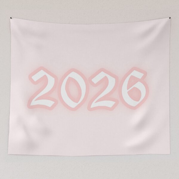 Item preview, Pastel "2026" Gothic Old English Text | Cute Pink Y2K Gothic Typography designed and sold by KawaiiTexts.