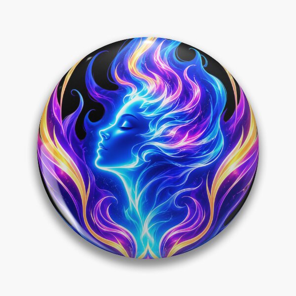 Item preview, Neon Flame Spirit Profile designed and sold by syotos-ai.