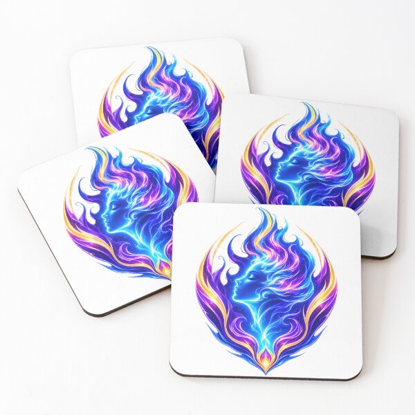 Item preview, Neon Flame Spirit Profile designed and sold by syotos-ai.