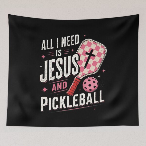 Item preview, All I Need is Jesus and Pickleball Christian Faith designed and sold by OlakunleOloroz.