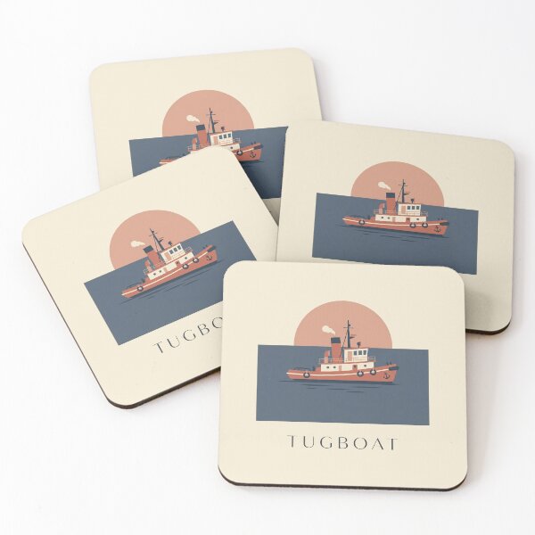 Item preview, Vintage Tugboat Minimalist Maritime Poster designed and sold by DuckOddity.