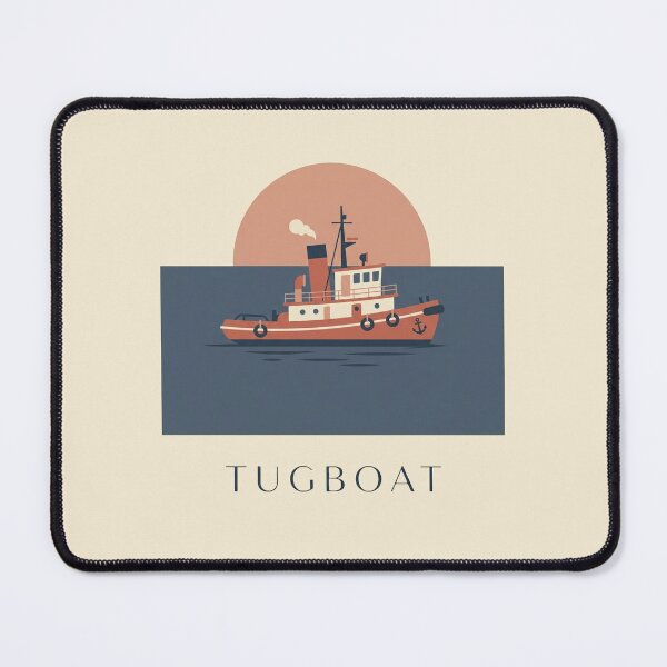 Item preview, Vintage Tugboat Minimalist Maritime Poster designed and sold by DuckOddity.