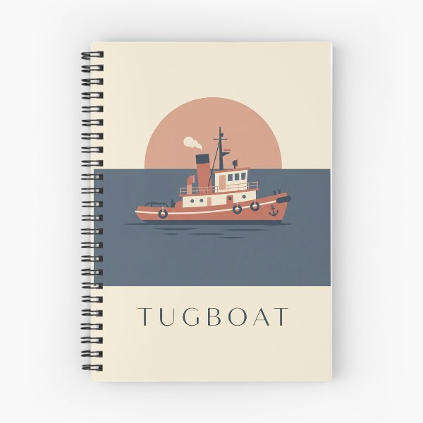 Item preview, Vintage Tugboat Minimalist Maritime Poster designed and sold by DuckOddity.