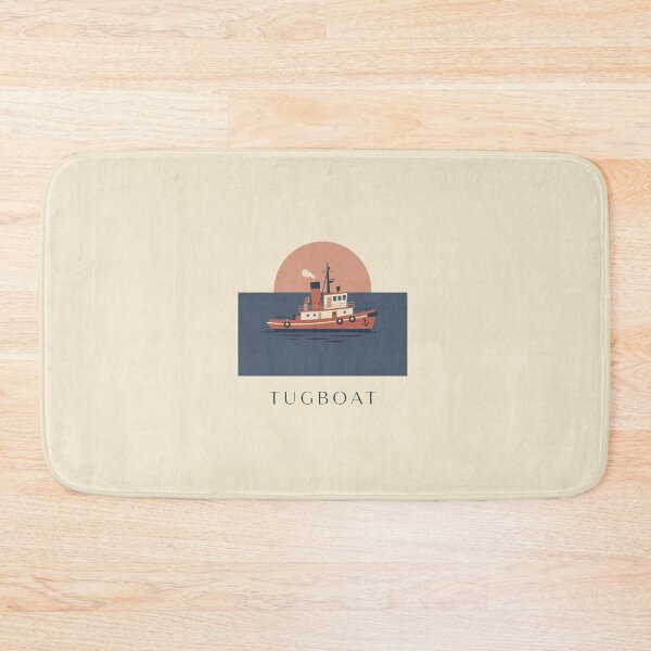 Item preview, Vintage Tugboat Minimalist Maritime Poster designed and sold by DuckOddity.